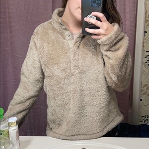 Tan Sherpa pullover